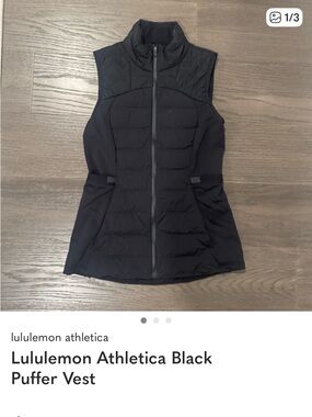 Lululemon Athletica Black Puffer Vest